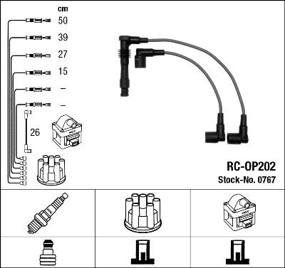 NGK 0767 - Ignition Cable Kit autospares.lv