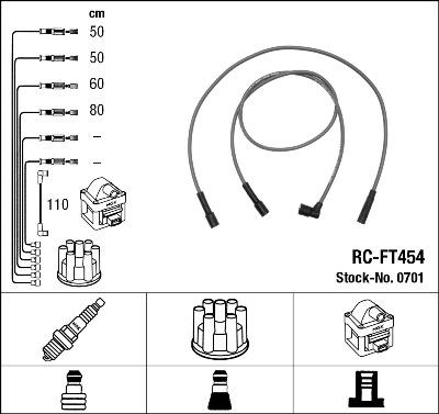 NGK 0701 - Ignition Cable Kit autospares.lv