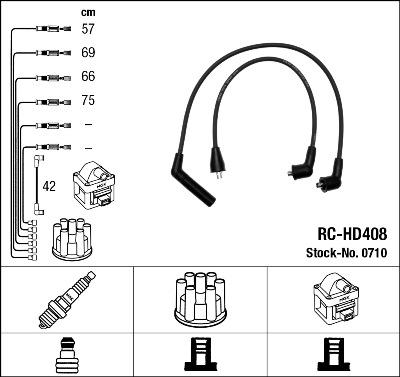 NGK 0710 - Ignition Cable Kit autospares.lv