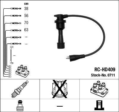 NGK 0711 - Ignition Cable Kit autospares.lv