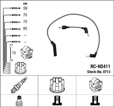 NGK 0713 - Ignition Cable Kit autospares.lv