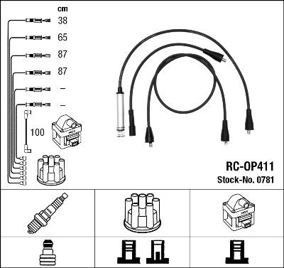 NGK 0781 - Ignition Cable Kit autospares.lv