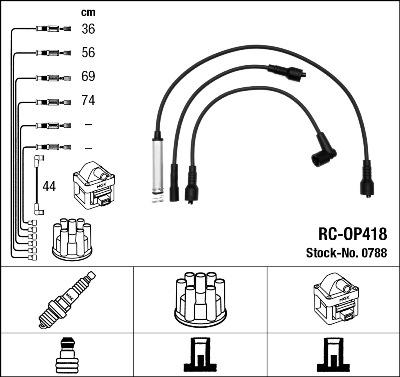 NGK 0788 - Ignition Cable Kit autospares.lv