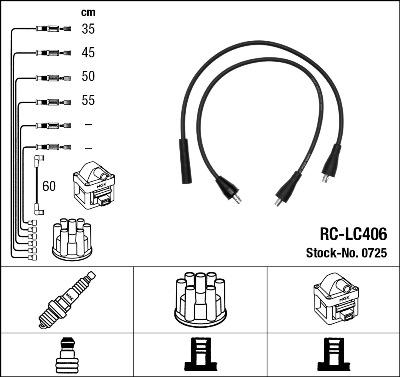 NGK 0725 - Ignition Cable Kit autospares.lv