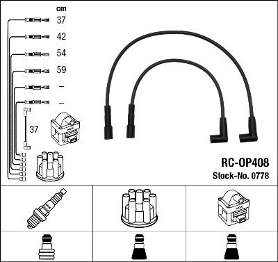 NGK 0778 - Ignition Cable Kit autospares.lv