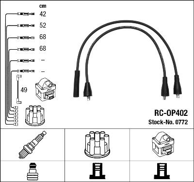 NGK 0772 - Ignition Cable Kit autospares.lv