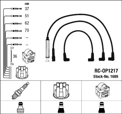 NGK 1689 - Ignition Cable Kit autospares.lv