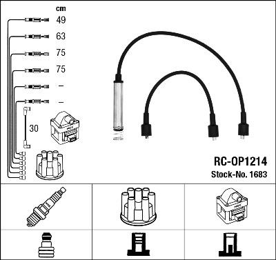 NGK 1683 - Ignition Cable Kit autospares.lv