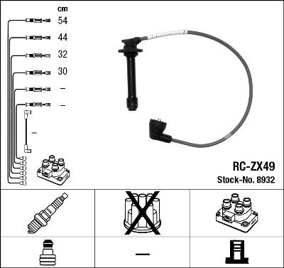 NGK 8932 - Ignition Cable Kit autospares.lv