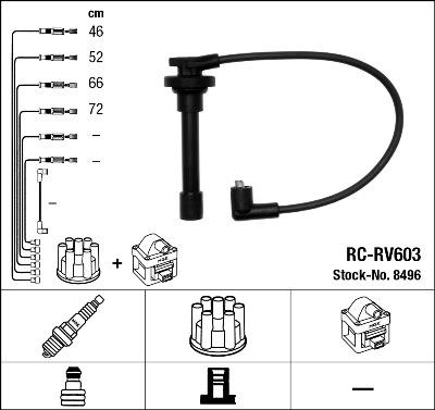 NGK 8496 - Ignition Cable Kit autospares.lv