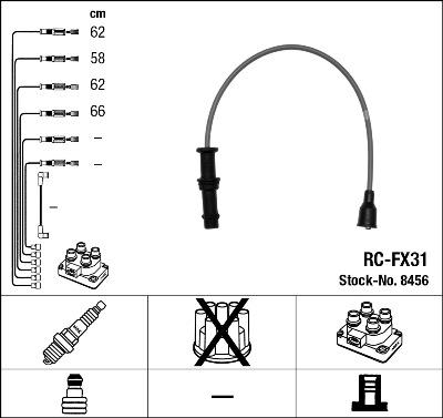 NGK 8456 - Ignition Cable Kit autospares.lv