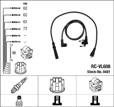 NGK 8481 - Ignition Cable Kit autospares.lv