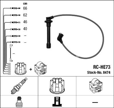 NGK 8474 - Ignition Cable Kit autospares.lv