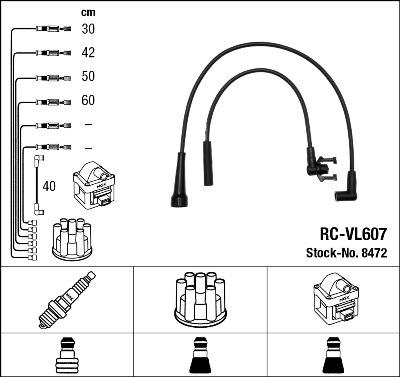 NGK 8472 - Ignition Cable Kit autospares.lv