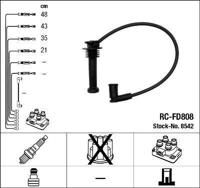 NGK 8542 - Ignition Cable Kit autospares.lv