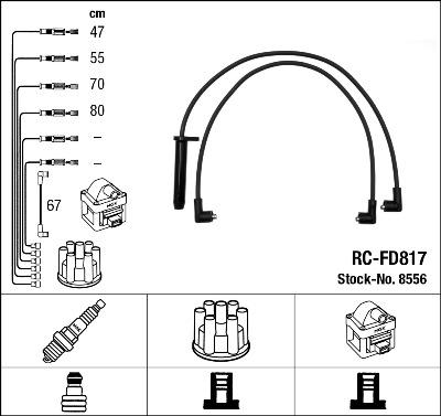 NGK 8556 - Ignition Cable Kit autospares.lv