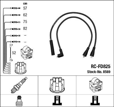 NGK 8569 - Ignition Cable Kit autospares.lv