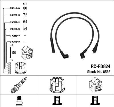 NGK 8568 - Ignition Cable Kit autospares.lv