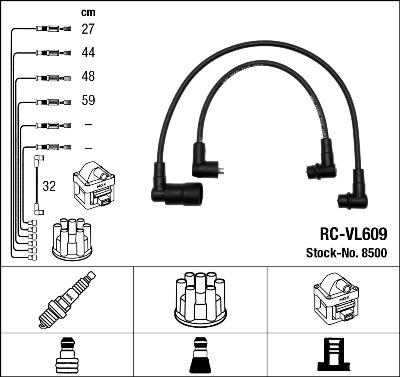 NGK 8500 - Ignition Cable Kit autospares.lv