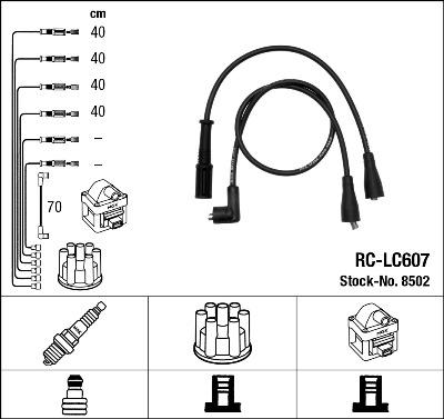 NGK 8502 - Ignition Cable Kit autospares.lv