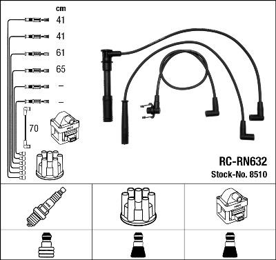 NGK 8510 - Ignition Cable Kit autospares.lv