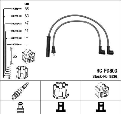 NGK 8536 - Ignition Cable Kit autospares.lv