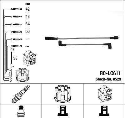 NGK 8529 - Ignition Cable Kit autospares.lv