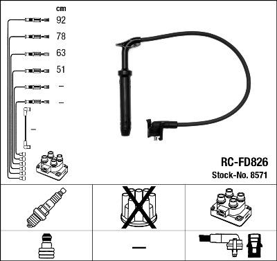 NGK 8571 - Ignition Cable Kit autospares.lv