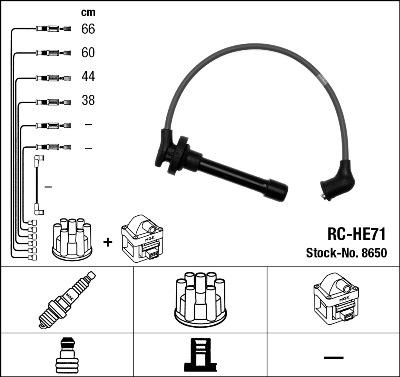 NGK 8650 - Ignition Cable Kit autospares.lv