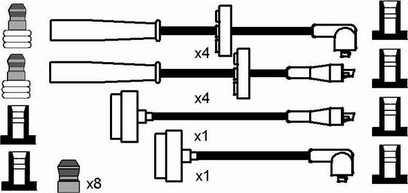 NGK 8619 - Ignition Cable Kit autospares.lv