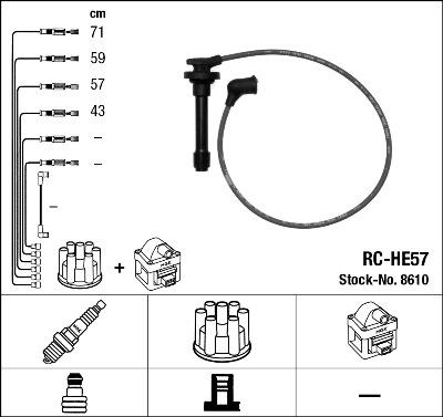 NGK 8610 - Ignition Cable Kit autospares.lv