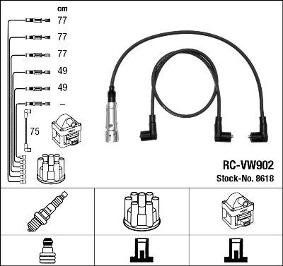 NGK 8618 - Ignition Cable Kit autospares.lv