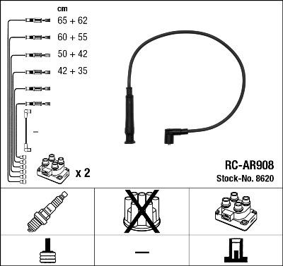 NGK 8620 - Ignition Cable Kit autospares.lv