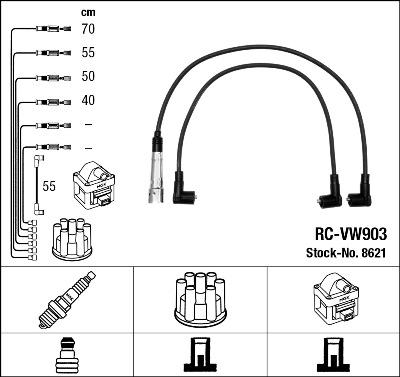 NGK 8621 - Ignition Cable Kit autospares.lv