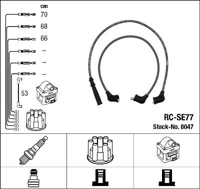 NGK 8047 - Ignition Cable Kit autospares.lv