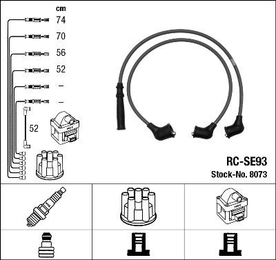 NGK 8073 - Ignition Cable Kit autospares.lv