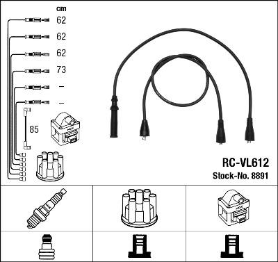 NGK 8891 - Ignition Cable Kit autospares.lv