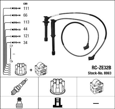 NGK 8863 - Ignition Cable Kit autospares.lv