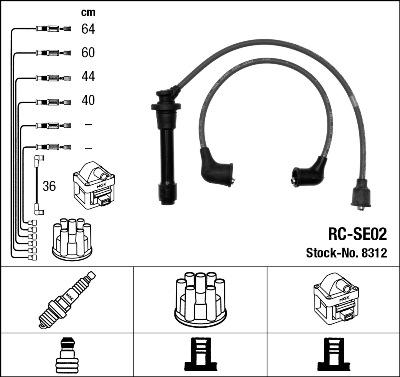 NGK 8312 - Ignition Cable Kit autospares.lv