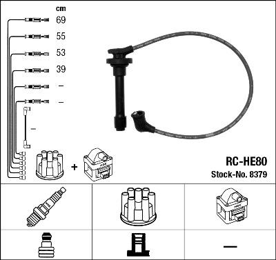 NGK 8379 - Ignition Cable Kit autospares.lv