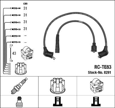 NGK 8291 - Ignition Cable Kit autospares.lv