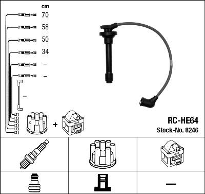 NGK 8246 - Ignition Cable Kit autospares.lv