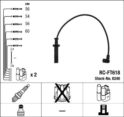 NGK 8248 - Ignition Cable Kit autospares.lv