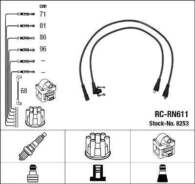 NGK 8253 - Ignition Cable Kit autospares.lv