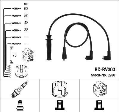 NGK 8268 - Ignition Cable Kit autospares.lv