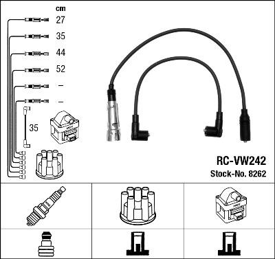 NGK 8262 - Ignition Cable Kit autospares.lv