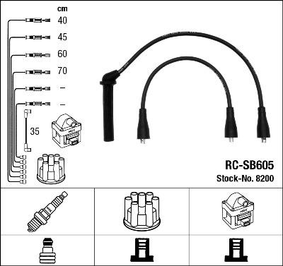 NGK 8200 - Ignition Cable Kit autospares.lv