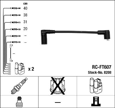 NGK 8208 - Ignition Cable Kit autospares.lv