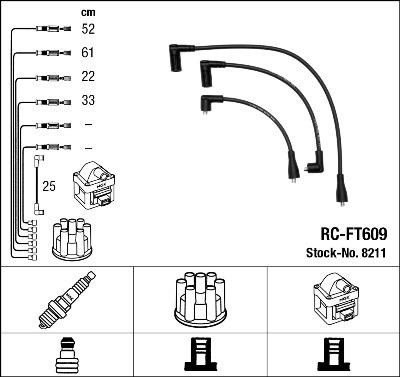 NGK 8211 - Ignition Cable Kit autospares.lv