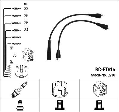 NGK 8218 - Ignition Cable Kit autospares.lv